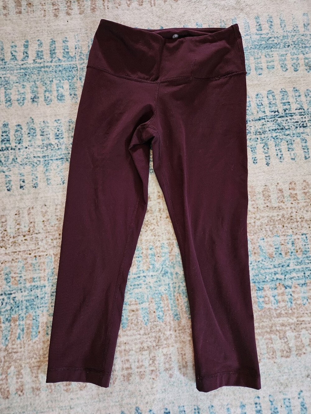 Yogalicious Stretch Crop Leggings - Burgundy